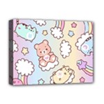 Usheen Carebears, Bears, Cat, Colorful, Cute, Pastel, Pattern Deluxe Canvas 16  x 12  (Stretched) 