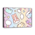 Usheen Carebears, Bears, Cat, Colorful, Cute, Pastel, Pattern Deluxe Canvas 18  x 12  (Stretched)