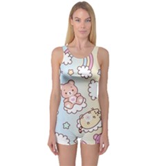 One Piece Boyleg Swimsuit 