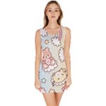 Usheen Carebears, Bears, Cat, Colorful, Cute, Pastel, Pattern Bodycon Dress