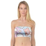 Usheen Carebears, Bears, Cat, Colorful, Cute, Pastel, Pattern Bandeau Top