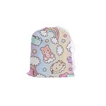 Usheen Carebears, Bears, Cat, Colorful, Cute, Pastel, Pattern Drawstring Pouch (Small)