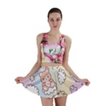 Usheen Carebears, Bears, Cat, Colorful, Cute, Pastel, Pattern Mini Skirt