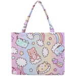 Usheen Carebears, Bears, Cat, Colorful, Cute, Pastel, Pattern Mini Tote Bag