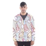 Usheen Carebears, Bears, Cat, Colorful, Cute, Pastel, Pattern Men s Hooded Windbreaker