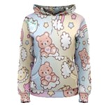 Usheen Carebears, Bears, Cat, Colorful, Cute, Pastel, Pattern Women s Pullover Hoodie