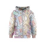 Usheen Carebears, Bears, Cat, Colorful, Cute, Pastel, Pattern Kids  Zipper Hoodie