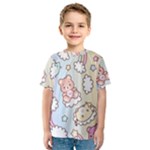 Usheen Carebears, Bears, Cat, Colorful, Cute, Pastel, Pattern Kids  Sport Mesh T-Shirt