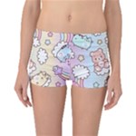 Usheen Carebears, Bears, Cat, Colorful, Cute, Pastel, Pattern Boyleg Bikini Bottoms