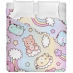 Usheen Carebears, Bears, Cat, Colorful, Cute, Pastel, Pattern Duvet Cover Double Side (California King Size)