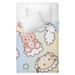 Usheen Carebears, Bears, Cat, Colorful, Cute, Pastel, Pattern Duvet Cover Double Side (Single Size)