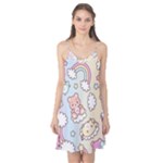 Usheen Carebears, Bears, Cat, Colorful, Cute, Pastel, Pattern Camis Nightgown 