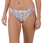 Usheen Carebears, Bears, Cat, Colorful, Cute, Pastel, Pattern Band Bikini Bottoms