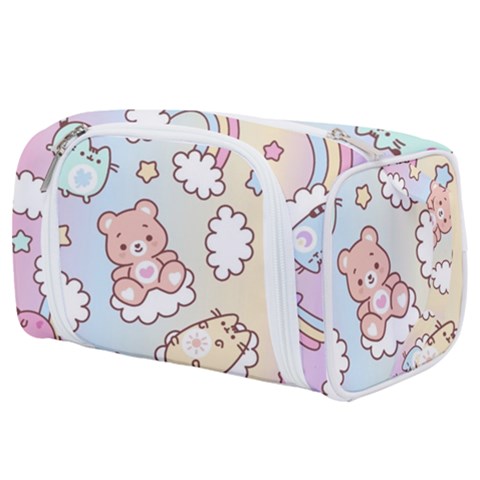 Usheen Carebears, Bears, Cat, Colorful, Cute, Pastel, Pattern Toiletries Pouch from ArtsNow.com