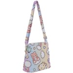 Usheen Carebears, Bears, Cat, Colorful, Cute, Pastel, Pattern Zipper Messenger Bag