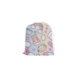 Usheen Carebears, Bears, Cat, Colorful, Cute, Pastel, Pattern Drawstring Pouch (XS)