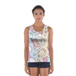 Usheen Carebears, Bears, Cat, Colorful, Cute, Pastel, Pattern Sport Tank Top 