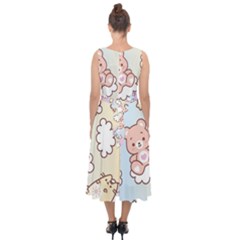 Midi Tie-Back Chiffon Dress 