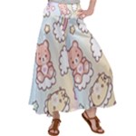 Usheen Carebears, Bears, Cat, Colorful, Cute, Pastel, Pattern Women s Satin Palazzo Pants