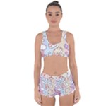 Usheen Carebears, Bears, Cat, Colorful, Cute, Pastel, Pattern Racerback Boyleg Bikini Set