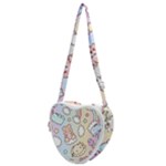 Usheen Carebears, Bears, Cat, Colorful, Cute, Pastel, Pattern Heart Shoulder Bag