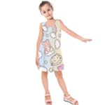 Usheen Carebears, Bears, Cat, Colorful, Cute, Pastel, Pattern Kids  Sleeveless Dress