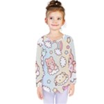 Usheen Carebears, Bears, Cat, Colorful, Cute, Pastel, Pattern Kids  Long Sleeve T-Shirt