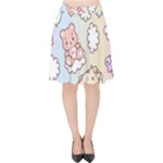 Usheen Carebears, Bears, Cat, Colorful, Cute, Pastel, Pattern Velvet High Waist Skirt