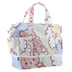 Usheen Carebears, Bears, Cat, Colorful, Cute, Pastel, Pattern Sports Shoulder Bag with Shoes Compartment