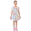 Kids  Short Sleeve Velvet Dress 