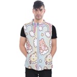 Usheen Carebears, Bears, Cat, Colorful, Cute, Pastel, Pattern Men s Puffer Vest