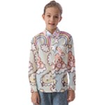 Usheen Carebears, Bears, Cat, Colorful, Cute, Pastel, Pattern Kids  Long Sleeve Shirt