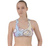 Usheen Carebears, Bears, Cat, Colorful, Cute, Pastel, Pattern Criss Cross Racerback Sports Bra