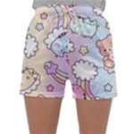 Usheen Carebears, Bears, Cat, Colorful, Cute, Pastel, Pattern Sleepwear Shorts