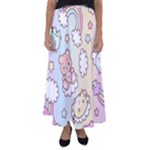 Usheen Carebears, Bears, Cat, Colorful, Cute, Pastel, Pattern Flared Maxi Skirt