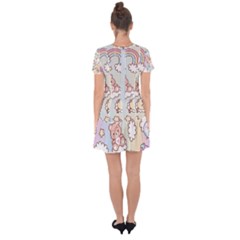 Drop Hem Mini Chiffon Dress 