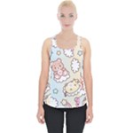 Usheen Carebears, Bears, Cat, Colorful, Cute, Pastel, Pattern Piece Up Tank Top