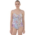 Usheen Carebears, Bears, Cat, Colorful, Cute, Pastel, Pattern Sweetheart Tankini Set