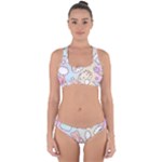 Usheen Carebears, Bears, Cat, Colorful, Cute, Pastel, Pattern Cross Back Hipster Bikini Set