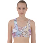 Usheen Carebears, Bears, Cat, Colorful, Cute, Pastel, Pattern Back Weave Sports Bra