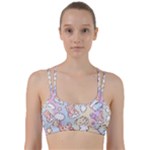 Usheen Carebears, Bears, Cat, Colorful, Cute, Pastel, Pattern Line Them Up Sports Bra