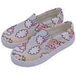 Usheen Carebears, Bears, Cat, Colorful, Cute, Pastel, Pattern Kids  Canvas Slip Ons