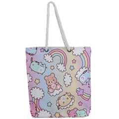 Full Print Rope Handle Tote (Large) 