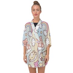 Half Sleeve Chiffon Kimono 