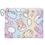 Usheen Carebears, Bears, Cat, Colorful, Cute, Pastel, Pattern Canvas Cosmetic Bag (XXL)