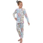 Usheen Carebears, Bears, Cat, Colorful, Cute, Pastel, Pattern Kids  Long Sleeve Set 