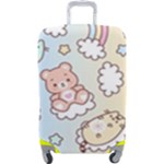 Usheen Carebears, Bears, Cat, Colorful, Cute, Pastel, Pattern Luggage Cover (Large)