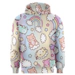 Usheen Carebears, Bears, Cat, Colorful, Cute, Pastel, Pattern Men s Overhead Hoodie