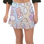 Usheen Carebears, Bears, Cat, Colorful, Cute, Pastel, Pattern Fishtail Mini Chiffon Skirt