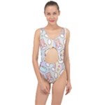 Usheen Carebears, Bears, Cat, Colorful, Cute, Pastel, Pattern Center Cut Out Swimsuit